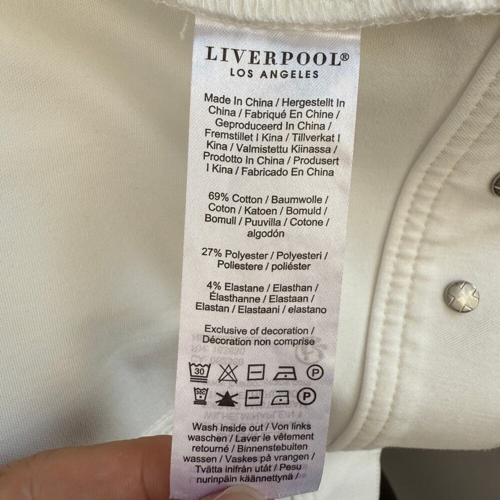 Womens Liverpool white stretch denim jacket - jean jacket - size XL - Picture 2 of 13